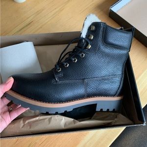 Leather Sherpa Hiking Boots - NEW In Box (Never Worn)